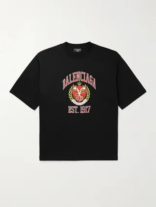Printed Cotton-Blend Jersey T-Shirt