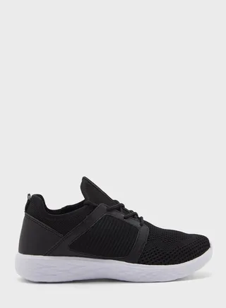 Sleek Casual Knit Sneakers