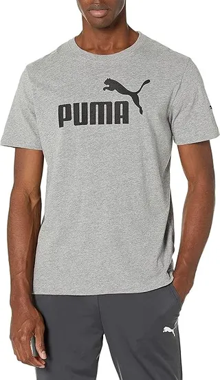 PUMA Essentials Logo Tee (Medium Gray Heather) Men's T Shirt