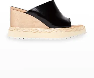 Anapu Leather Wedge Espadrilles