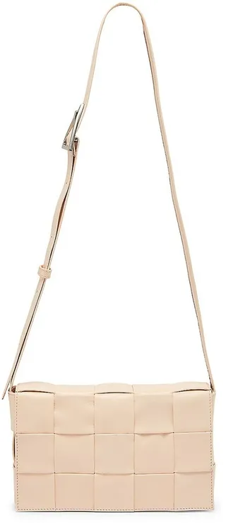 Borsa Leather Intrecciato Crossbody Bag