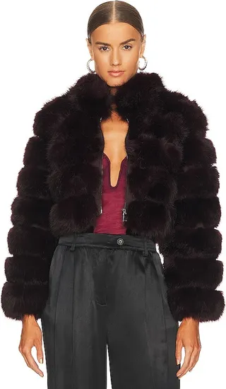 x REVOLVE Faux Fox Fur Jacket