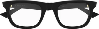 Bottega Veneta Eyewear Logo Plaque Rectangular-Frame Glasses