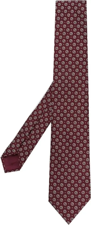 Monogram-Pattern Silk Tie