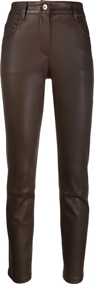 Slim-Fit Leather Trousers