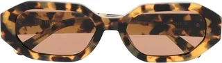 X Linda Farrow Brown Irene Tortoiseshell Sunglasses