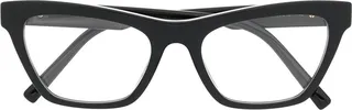 Logo-Plaque Cat-Eye Frame Glasses