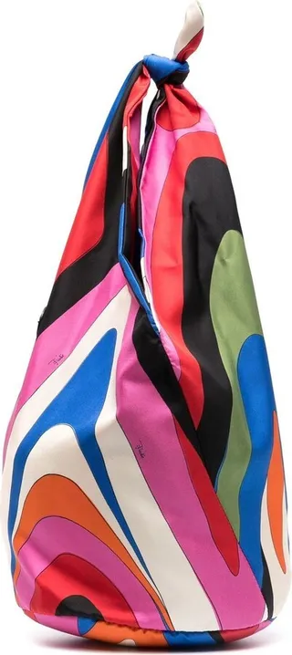 Lido Moire-print silk tote bag