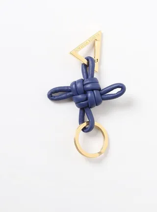 Bottega Veneta Triangle leather keychain