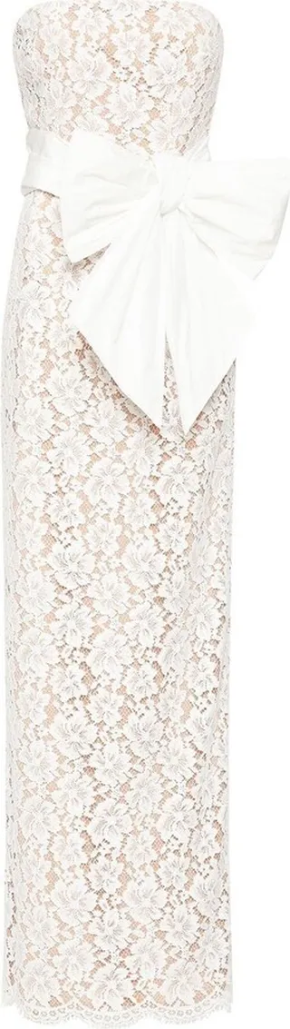 Floria lace strapless gown
