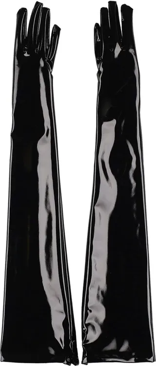 Long shiny gloves