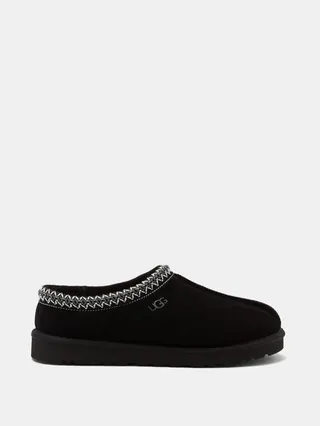 Tasman Shearling-lined Suede Slippers
