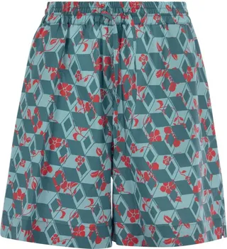Weekend Max Mara Geometric Printed Drawstring Shorts