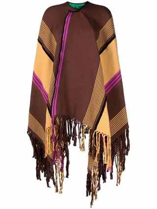 Fringed Striped Cape