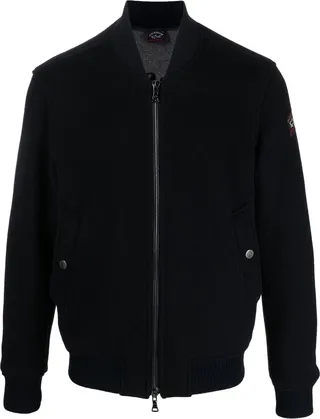 Logo-Print Zip-Up Bomber Jacket