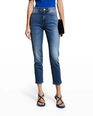 Skinny-Leg Crop Stretch Jeans