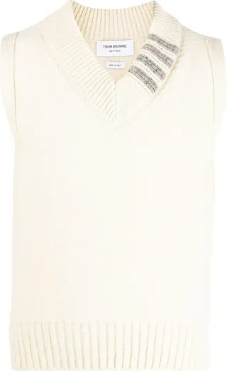 4-Bar stripe knit vest