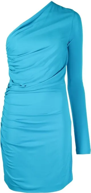 Ruched One-Shoulder Minidress