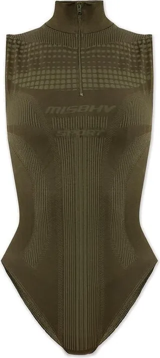 Misbhv Logo Detailed Sleeveless Bodysuit