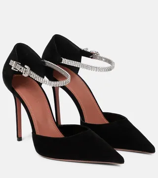 Ursina embellished suede pumps