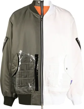 Colour-Block Bomber Jacket