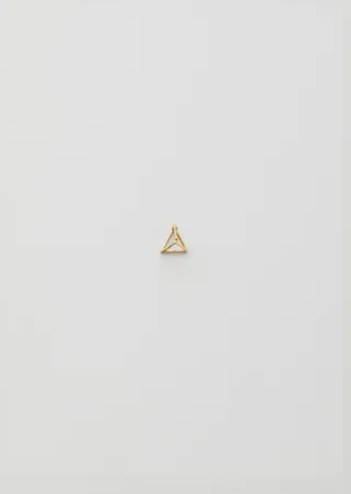 3D Diamond Triangle Earring 02 10mm