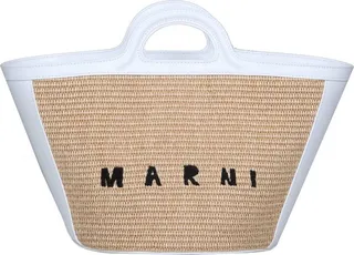 Marni Logo Embroidered Small Tote Bag