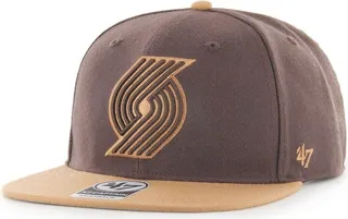 Men's '47 Brown Portland Trail Blazers No Shot Two-Tone Captain Snapback Hat