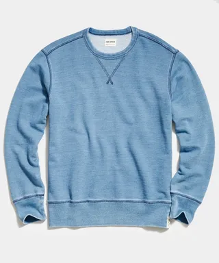 Indigo Crewneck Sweatshirt in Light Indigo