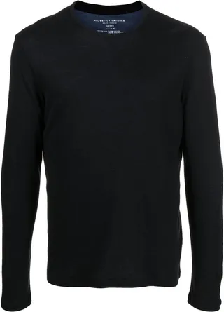 cotton-cashmere long-sleeve T-shirt