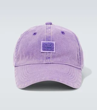 Logo denim cap