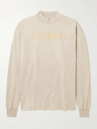 Eternal Logo-Flocked Cotton-Jersey T-Shirt