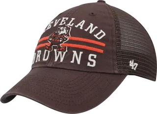 Men's '47 Brand Brown Cleveland Browns Legacy Highpoint Trucker Clean Up Snapback Hat