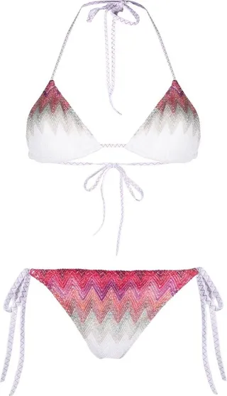 Zigzag-Woven Triangle Bikini