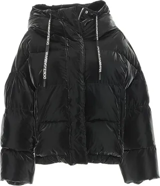 Dolce & Gabbana Coated Drawstring Down Jacket