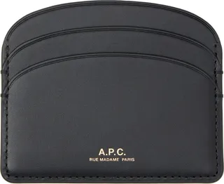 A.P.C. Black Demi-Lune Card Holder