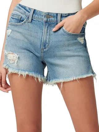The Ozzy Mid-Rise Distressed Denim Shorts