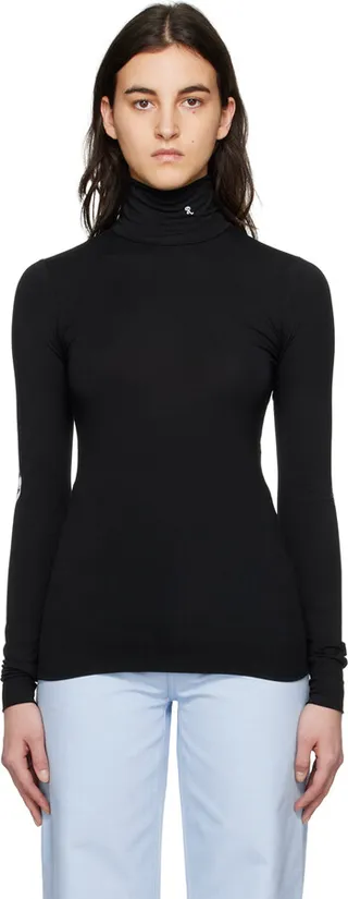 Raf Simons Black Hand Sign Turtleneck