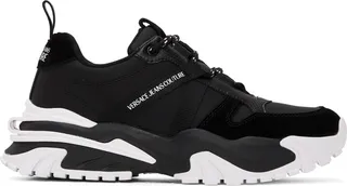 Versace Jeans Couture Black & White New Trail Trek Sneakers