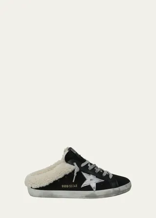 Sabot Slide-On Suede Shearling Sneakers