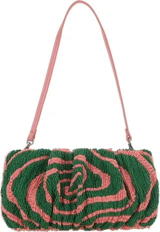 Staud Bead-Embellished Zipped Shoulder Bag
