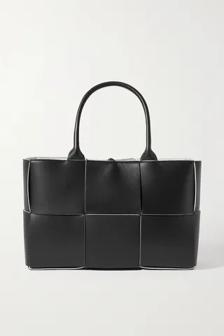 Bottega Veneta - Arco Small Intrecciato Leather Tote - Black