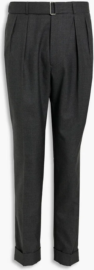 Belted wool pants