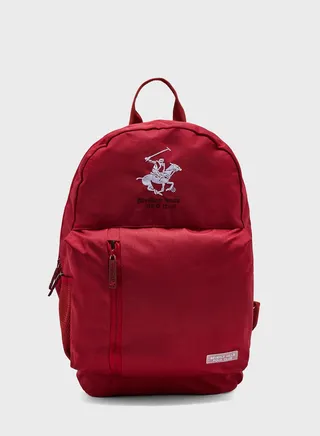 Logo Front Zip Backpack