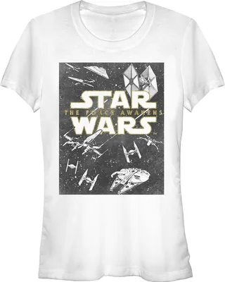 Junior's Star Wars The Force Awakens Vintage Box T-Shirt - White - X Large