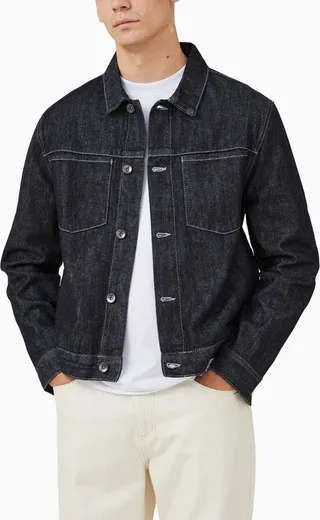 Cotton On Men's Bowery Denim Long Sleeve Jacket