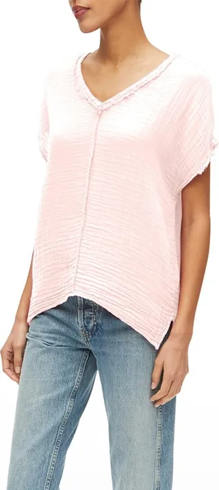 Draya V-Neck Gauze Tee
