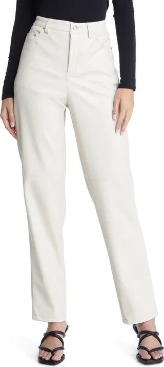 Bella High Waist Faux Leather Pants