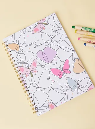 Butterfly A4 Spiral Notebook