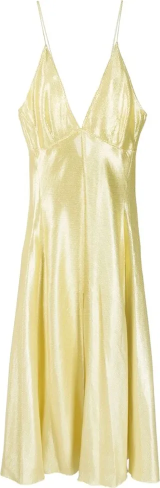 jacquard V-neck midi dress